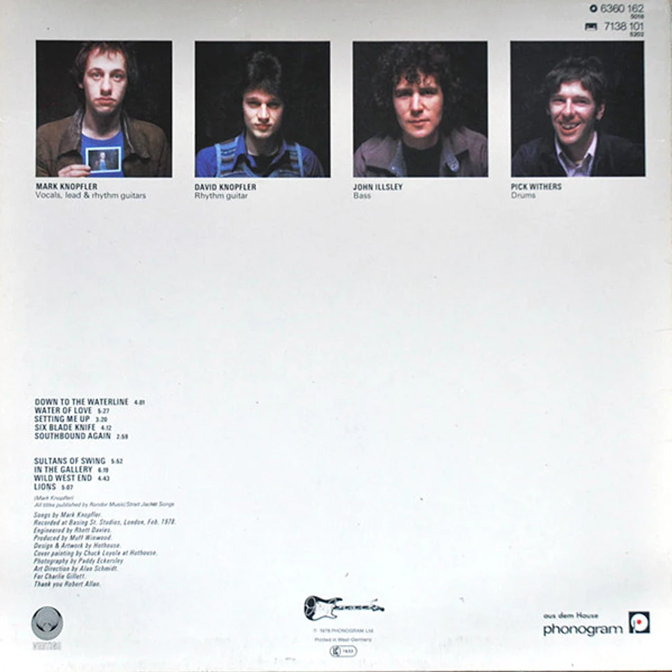 Dire Straits Dire Straits Vinyl LP 1978 DE Original HHV