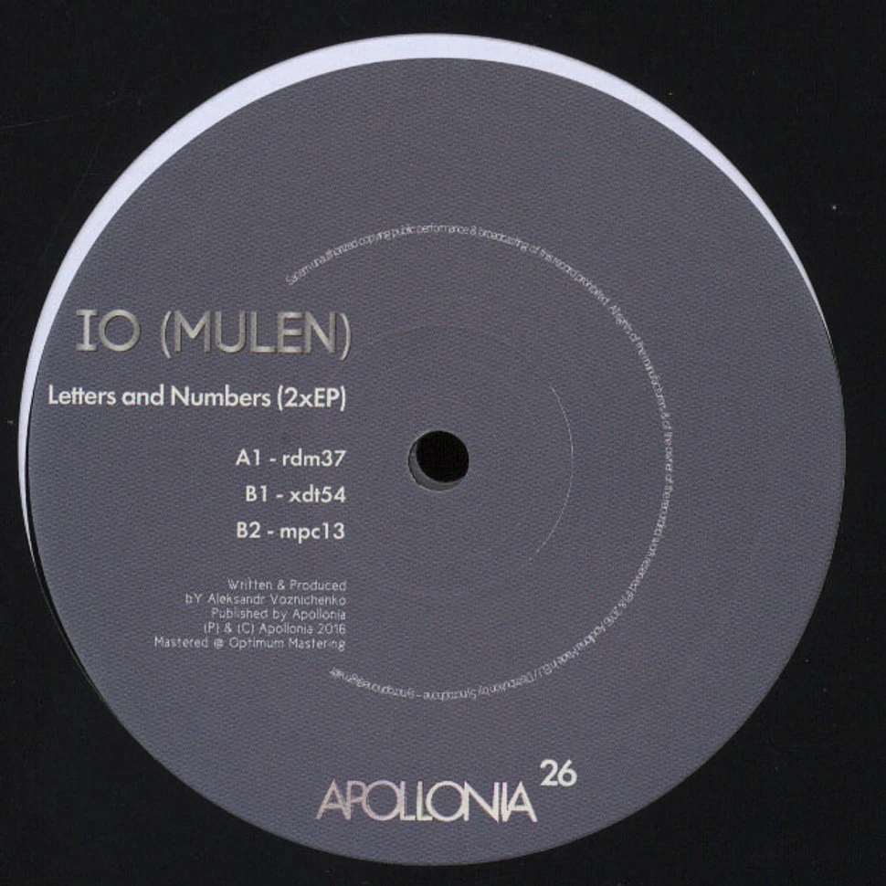 iO (Mulen) - Letters & Numbers