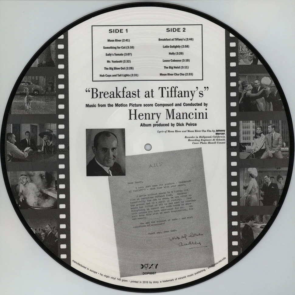Henry Mancini - OST Breakfast At Tiffany’s Picture Disc Edition