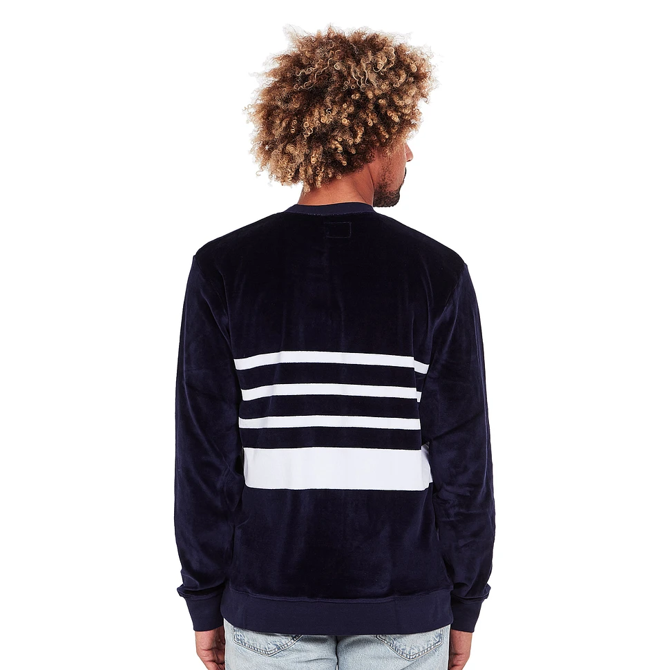 Stüssy - Velour Stripe Crew Sweater