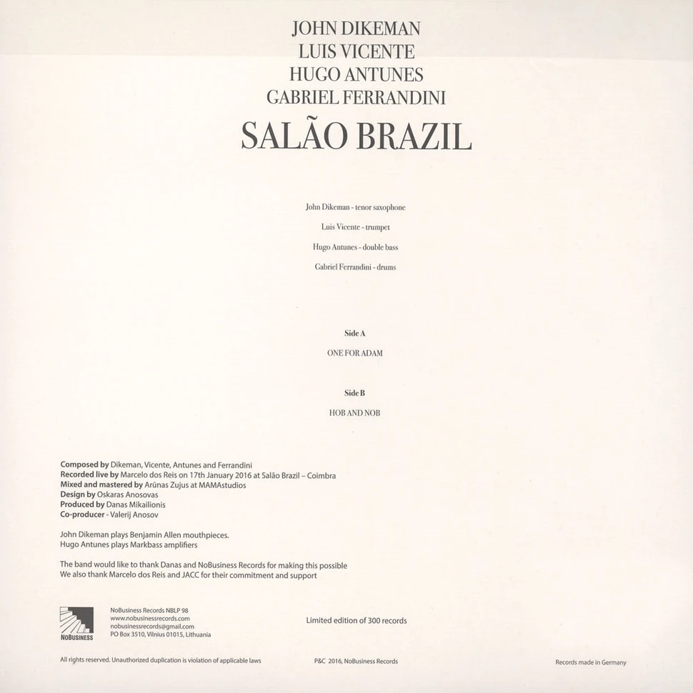 John Dikeman, Luis Vicente, Hugo Antunes & Gabriel Ferrandini - Salão Brazil