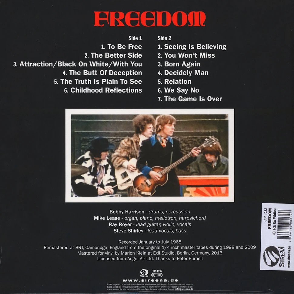 The Freedom - OST Nero Su Bianco / Black On White Colored Vinyl Edition