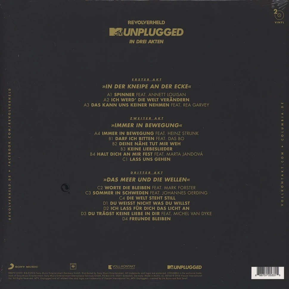 Revolverheld - MTV Unplugged In Drei Akten Gold Vinyl Edition