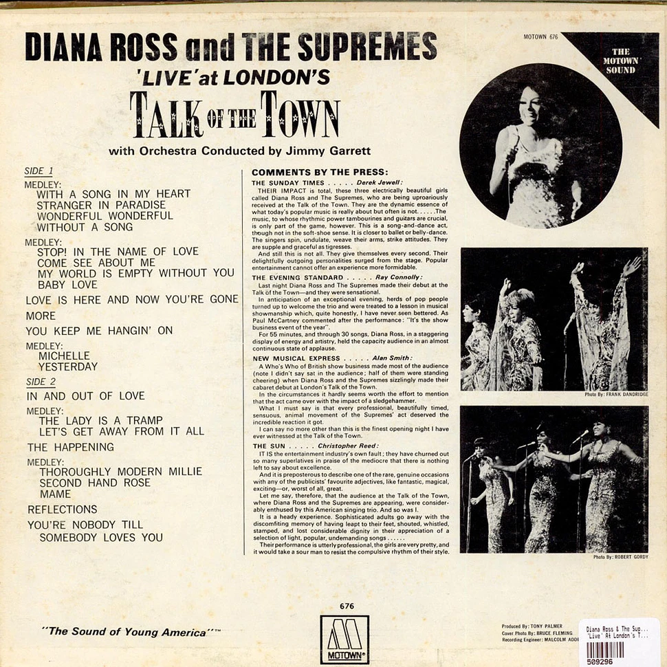 Diana Ross & The Supremes - 'Live' At London's Talk Of The Town