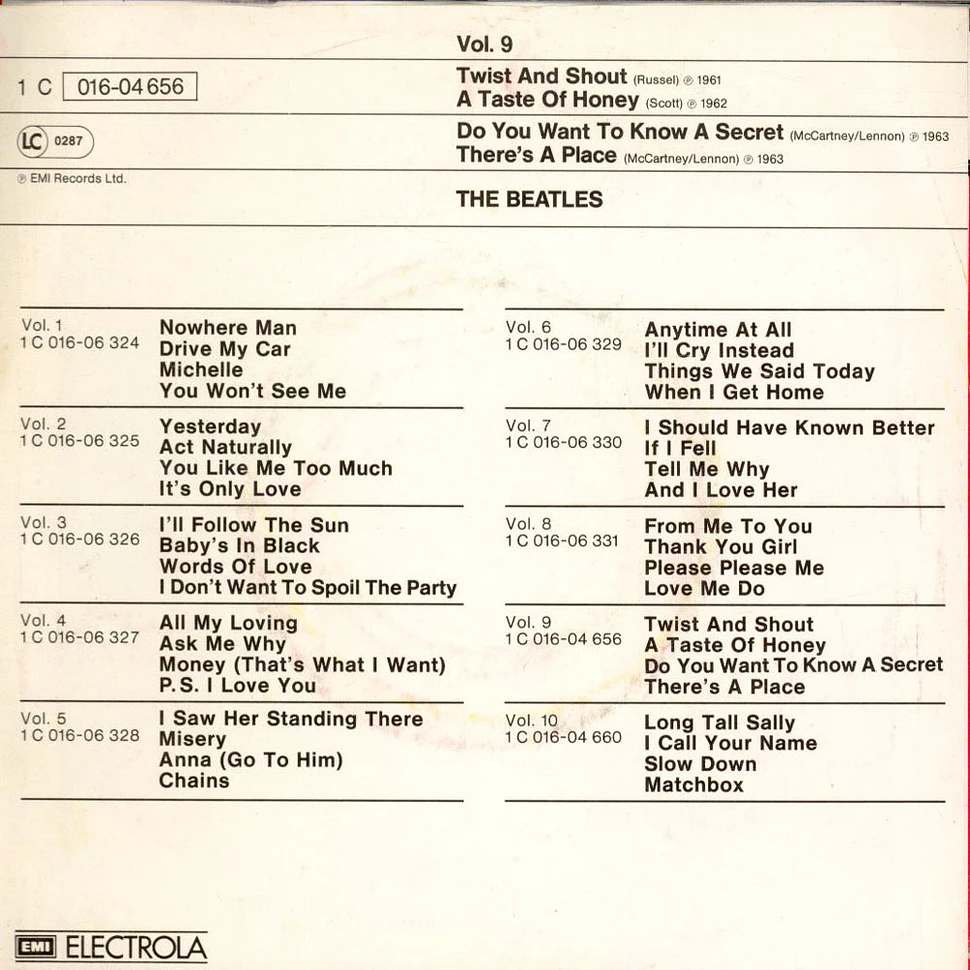 The Beatles - Die Grössten Vier Vol. 9