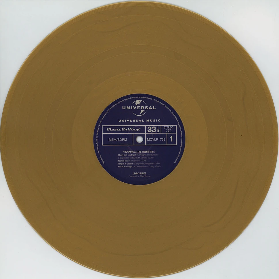 Livin' Blues - Rocking At The Tweed Mill Gold Vinyl Edition