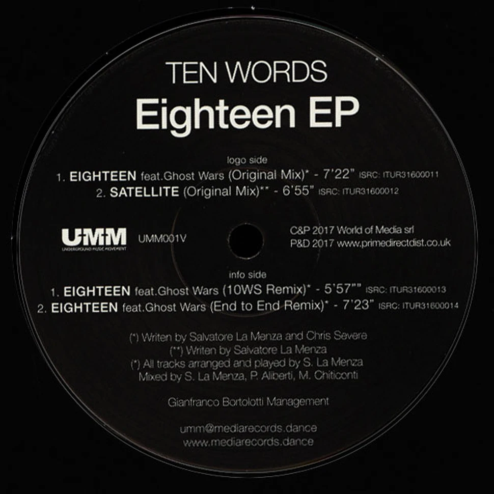 Ten Words - Eighteen EP
