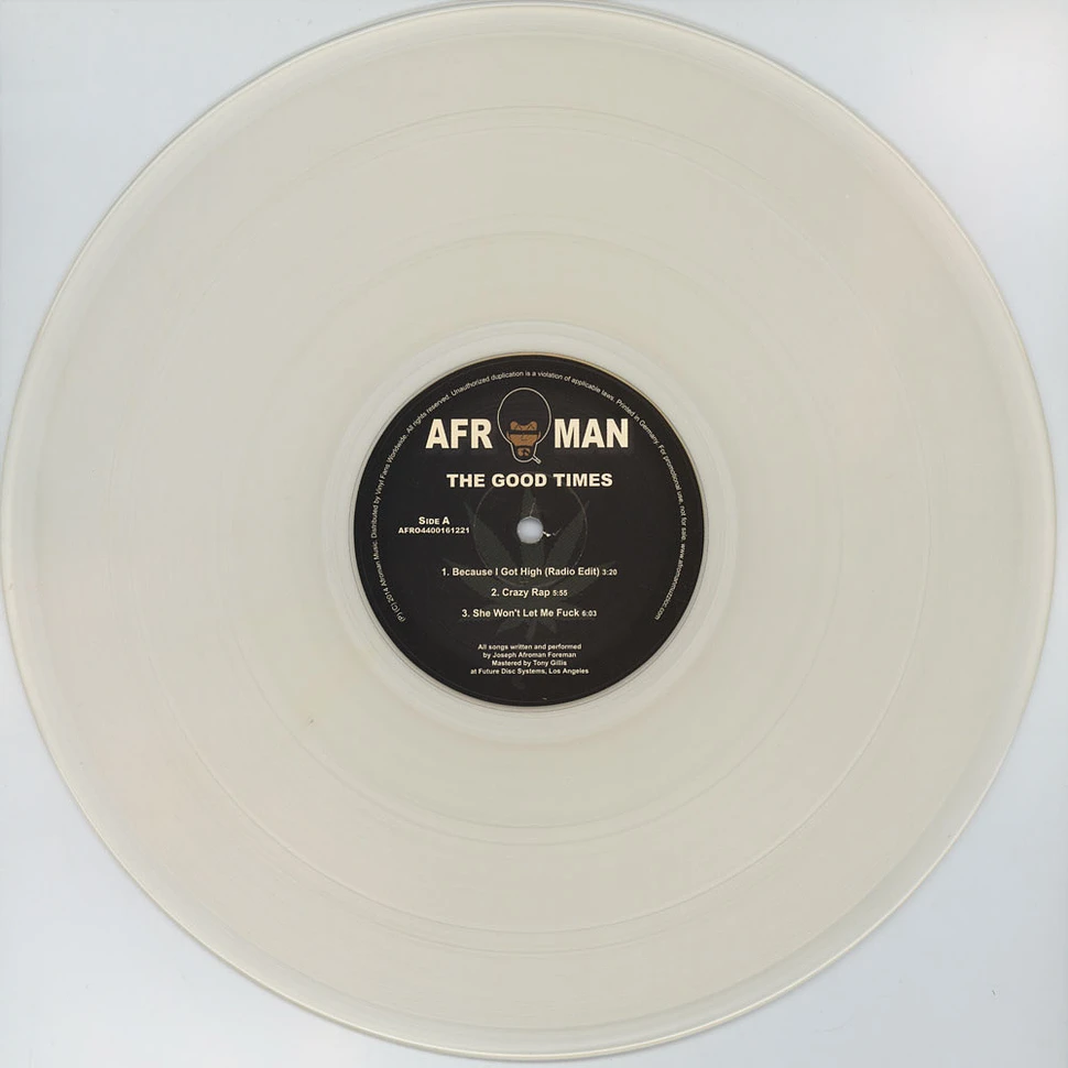 Afroman - The Good Times Clear Vinyl Edition