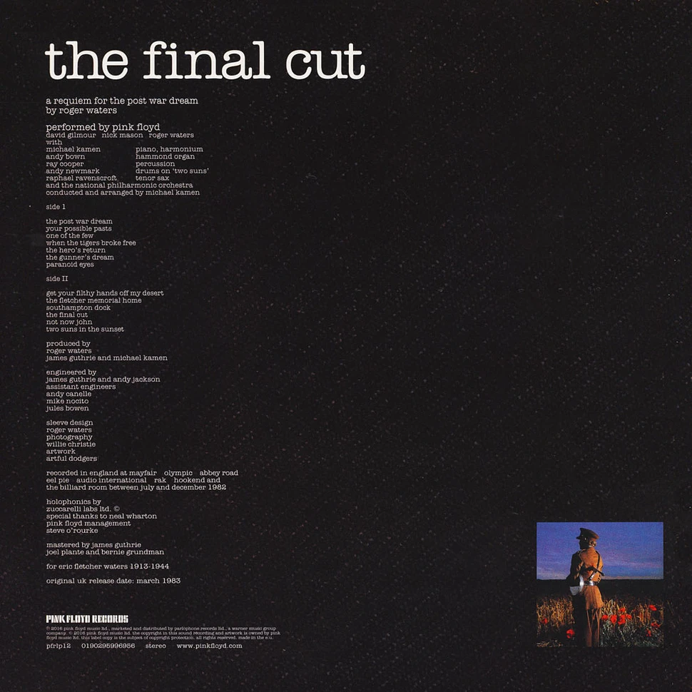 Pink Floyd - The Final Cut Remastered Edition