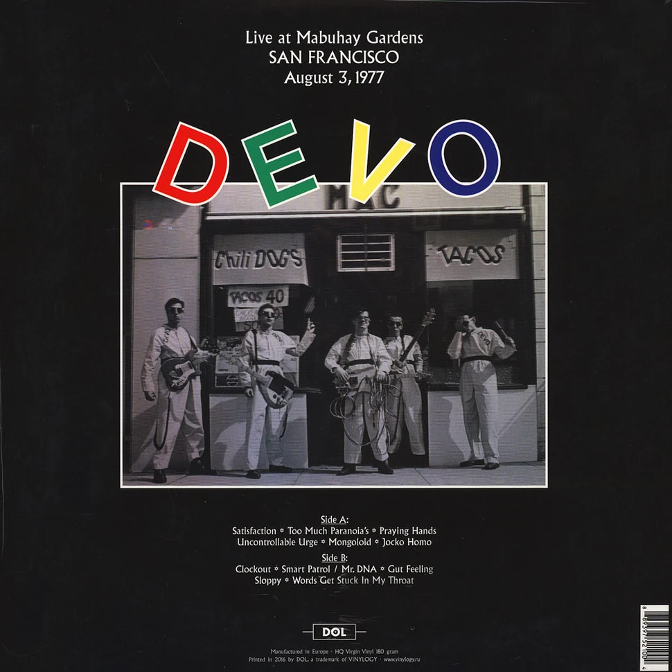 Devo - Live At Mabuhay Gardens San Francisco CA - August 3 1977