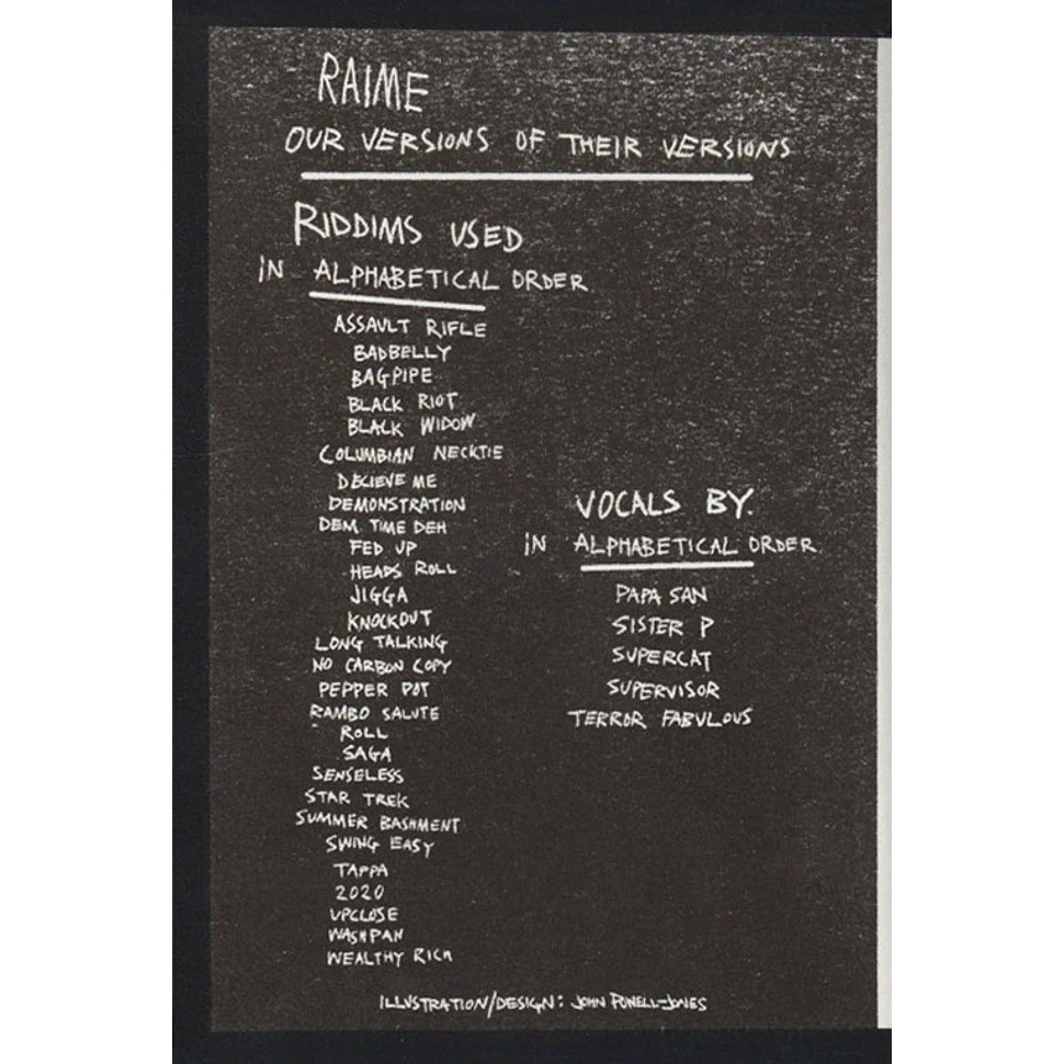 Raime - Our Versions Of Their Versions