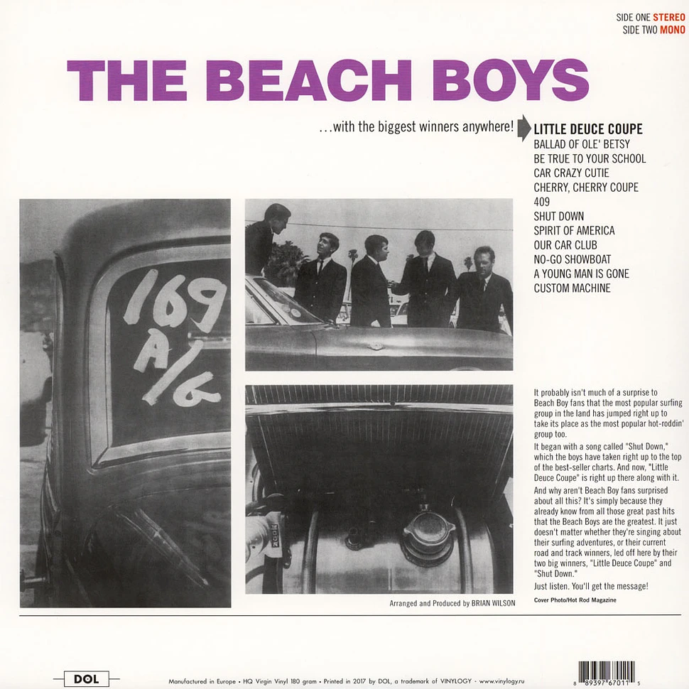 The Beach Boys - Little Deuce Coupe (Stereo & Mono) Picture Disc Edition