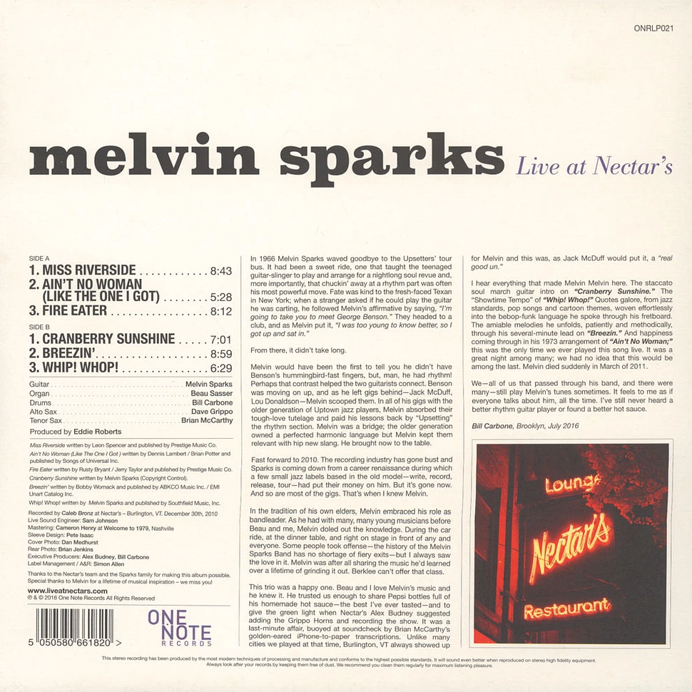 Melvin Sparks - Live At Nectar's