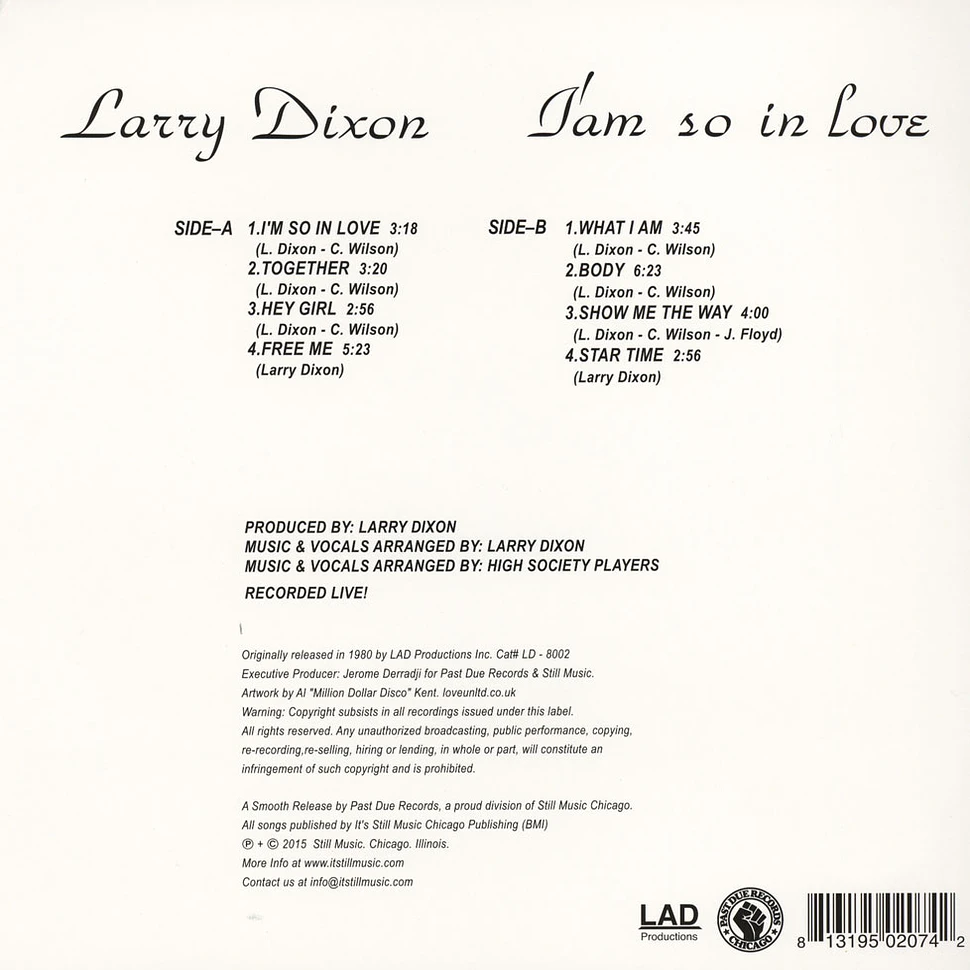 Larry Dixon - I'am So In Love