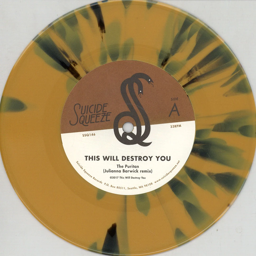 This Will Destroy You - The Puritan Julianna Barwick Remix Brown & Black Splatter Vinyl Edition