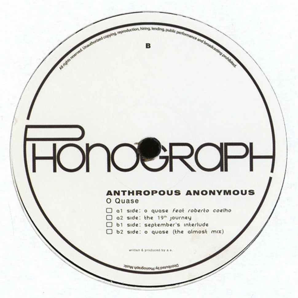 Anthropous Anonymous - O Quase EP