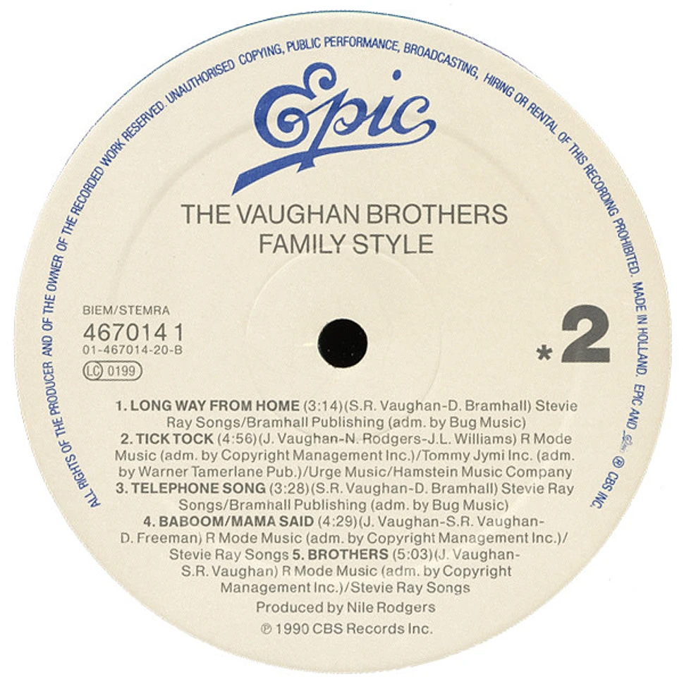 The Vaughan Brothers - Family Style