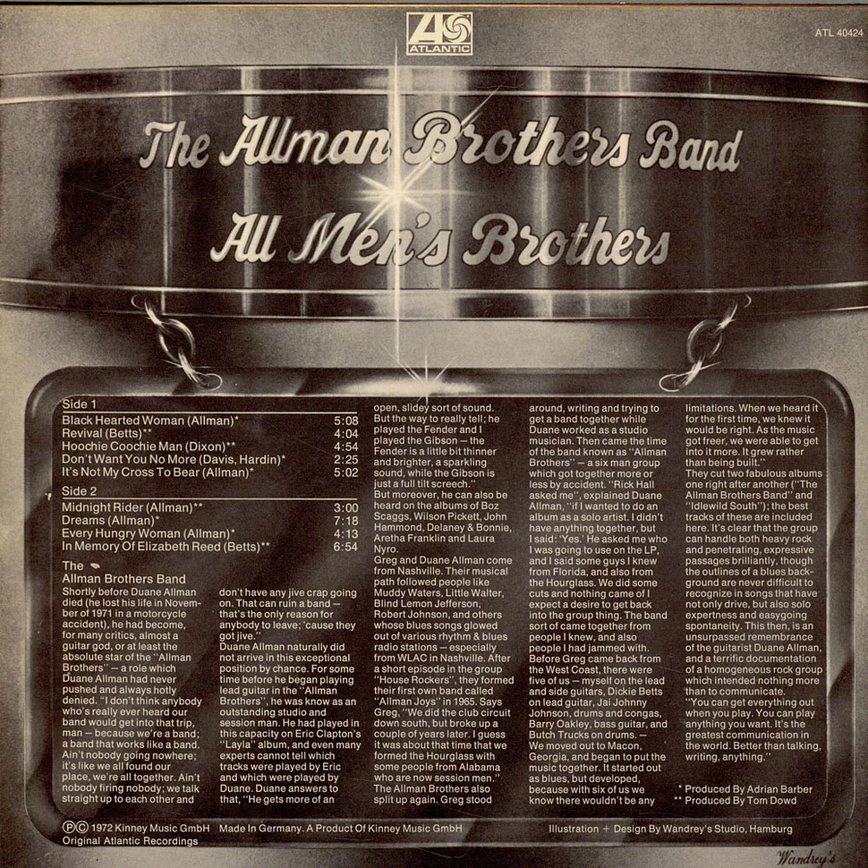 The Allman Brothers Band - All Men's Brothers