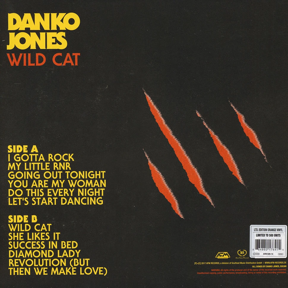 Danko Jones - Wild Cat Orange Vinyl Edition