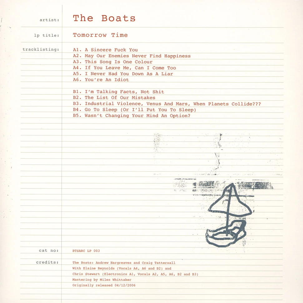 The Boats - Tomorrow Time