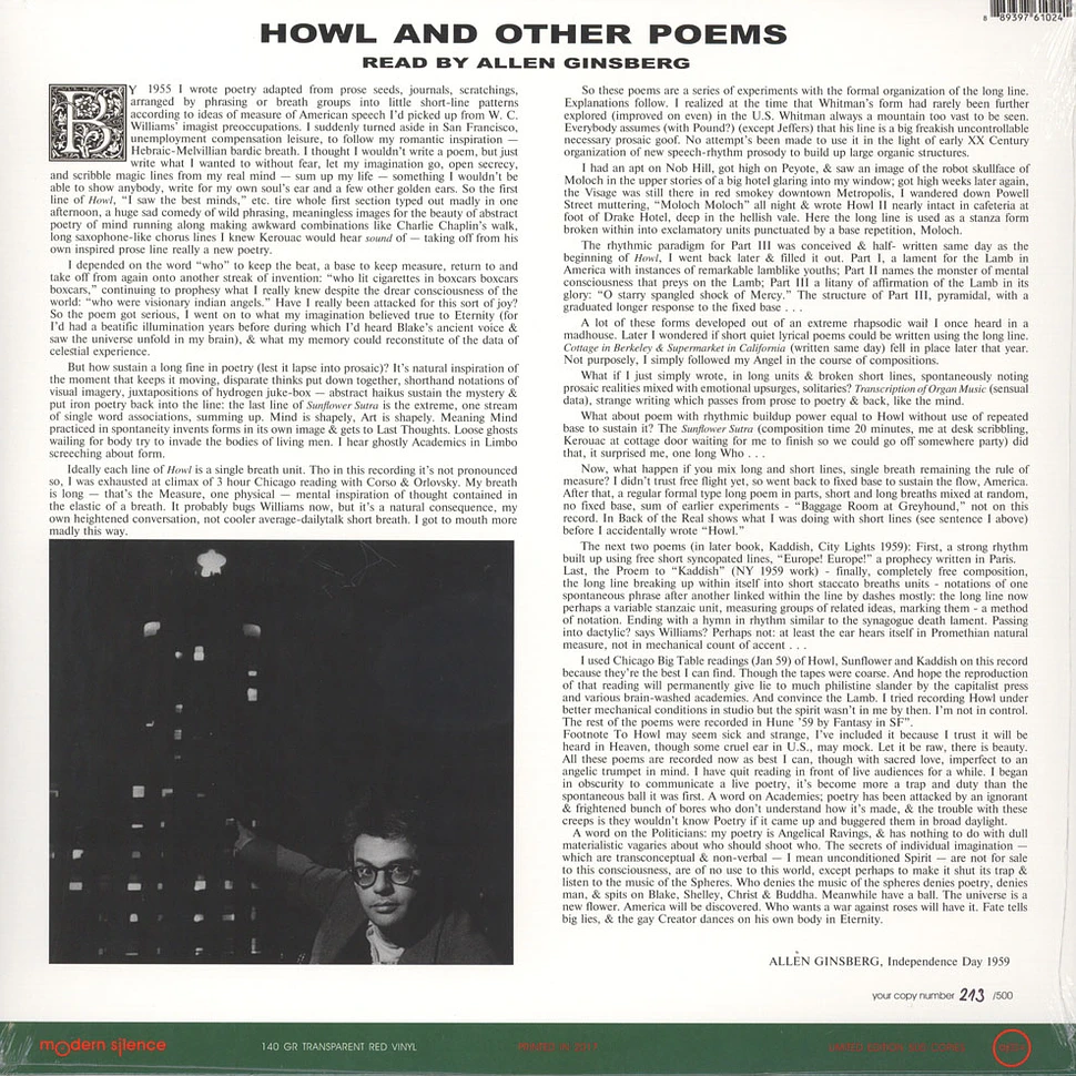 Allen Ginsberg - Howl And Other Poems