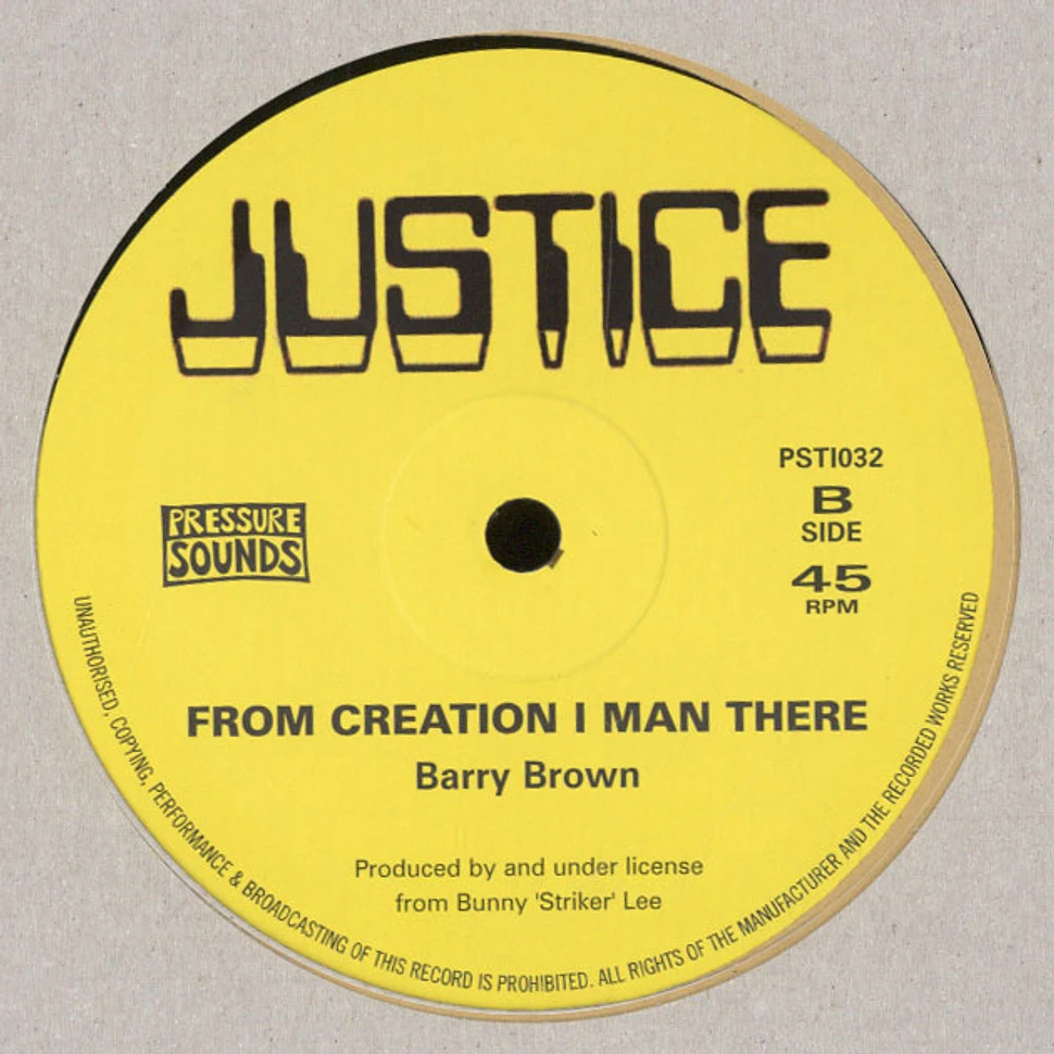 Barry Brown & The Aggrovators - We Can’t Live Like This/From Creation I Man There