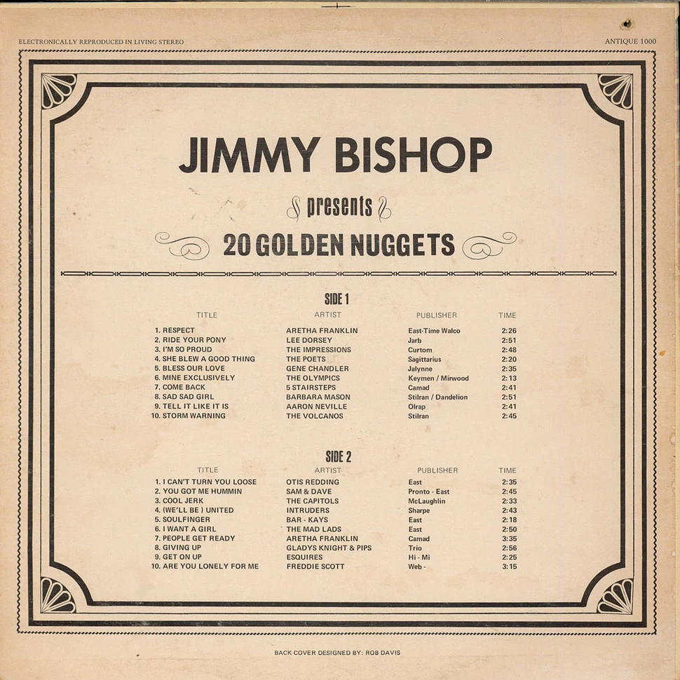 Jimmy Bishop - Jimmy Bishop Presents 20 Golden Nuggets...Because You Dugget