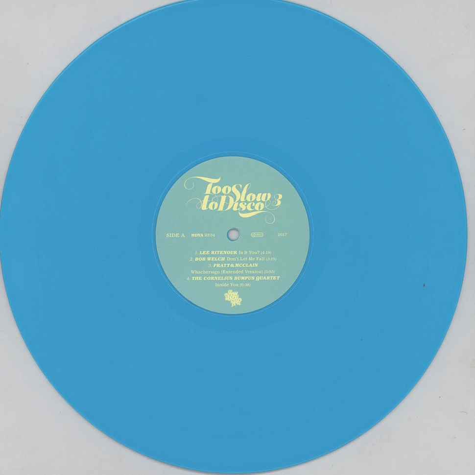 V.A. - Too Slow To Disco Volume 3 Limited Colored Vinyl Edition