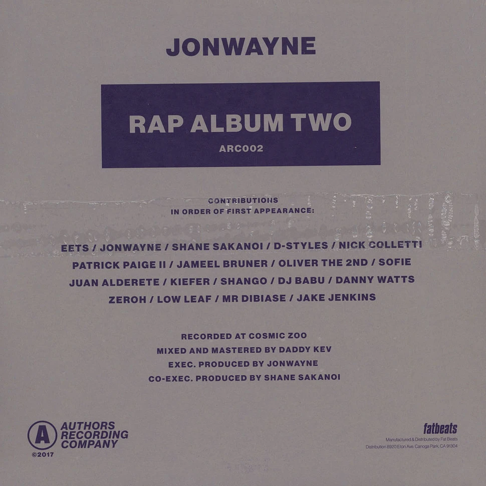 Jonwayne - Rap Album Two