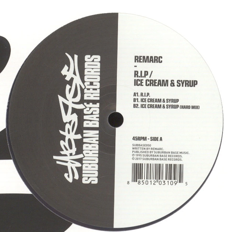 Remarc - R.I.P. / Ice Cream & Syrup Black Vinyl Edition