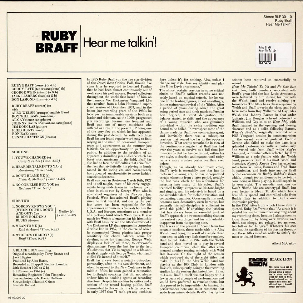 Ruby Braff - Hear Me Talkin'