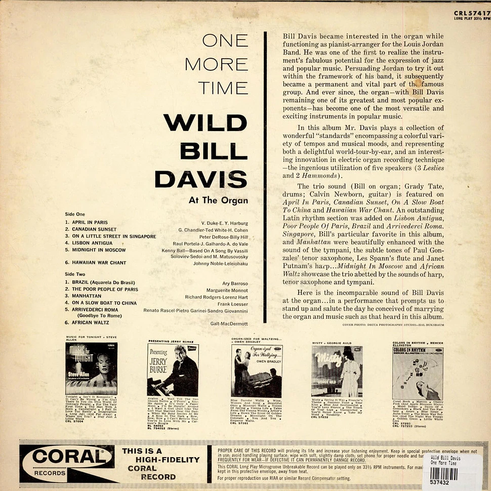 Wild Bill Davis - One More Time