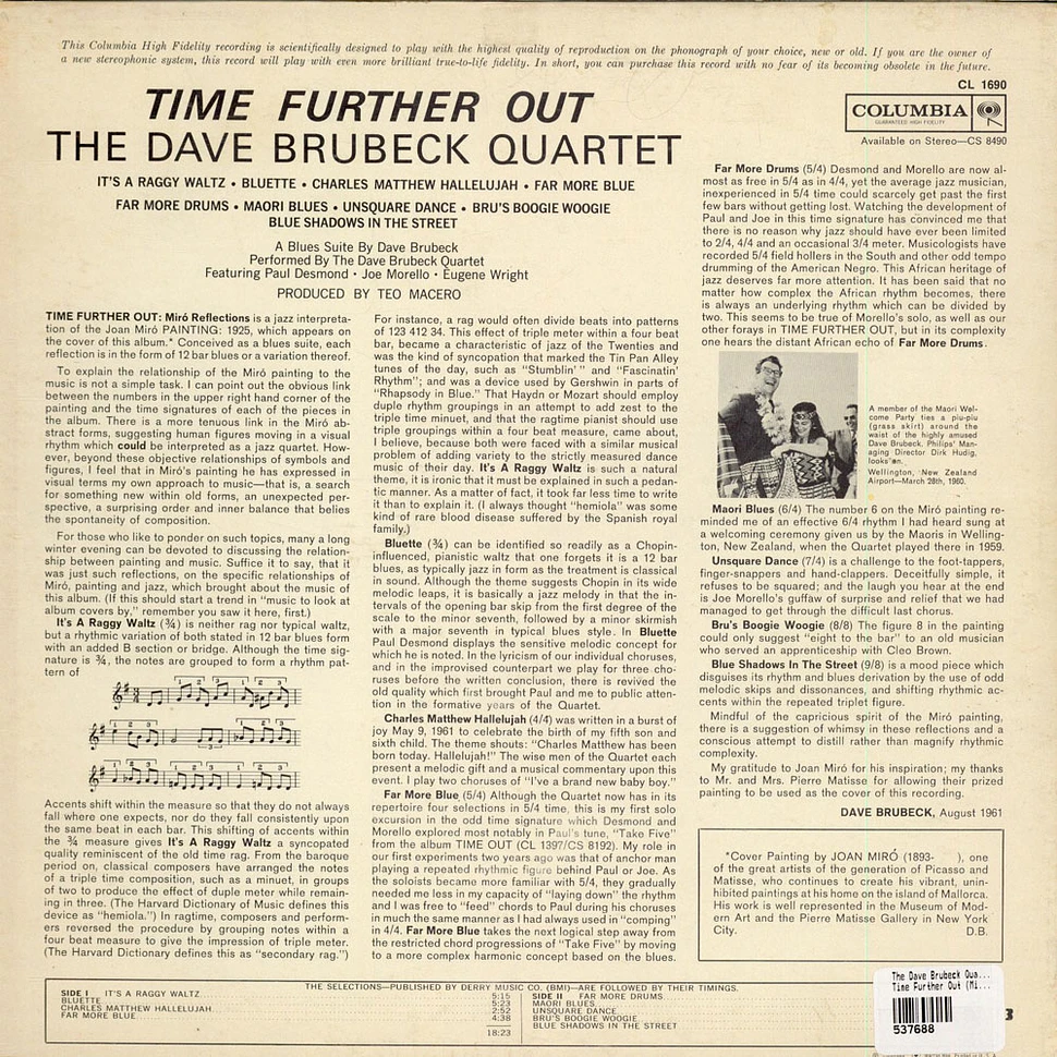 The Dave Brubeck Quartet - Time Further Out (Miro Reflections)