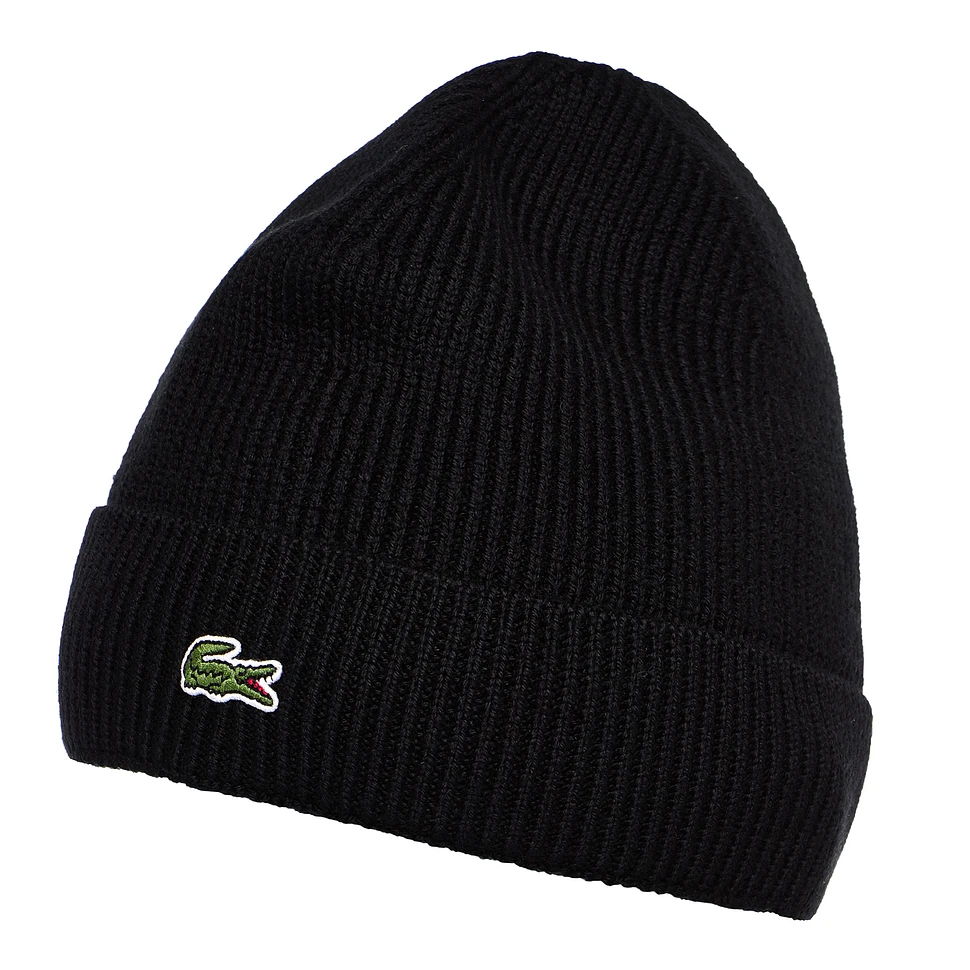 Lacoste - Half Cardigan Rib Knitted Hat