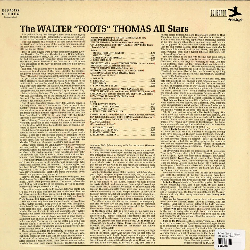 Walter Thomas - The Walter "Foots" Thomas All Stars