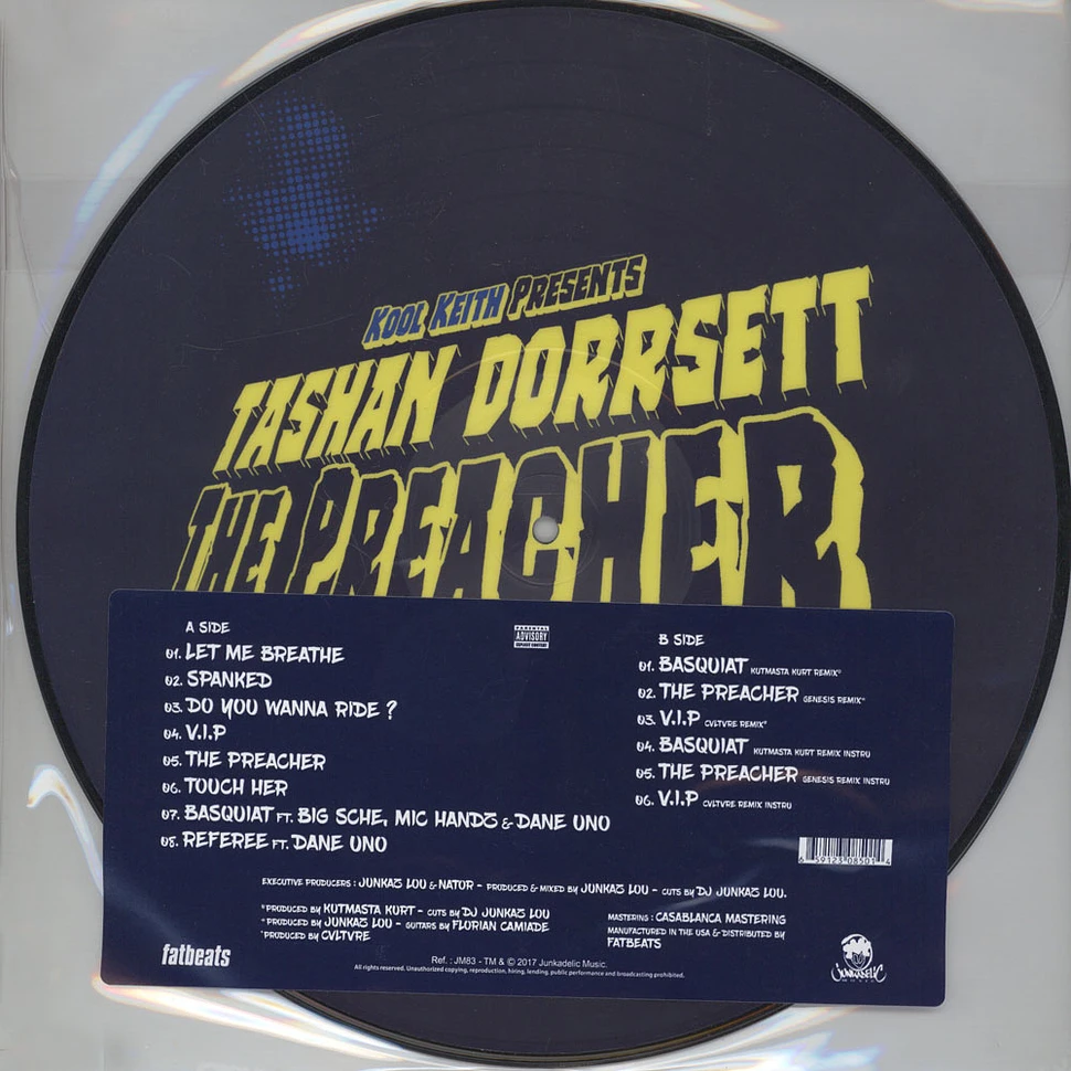 Tashan Dorrsett - Kool Keith presents: Tashan Dorrsett - The Preacher Picture Disc Edition