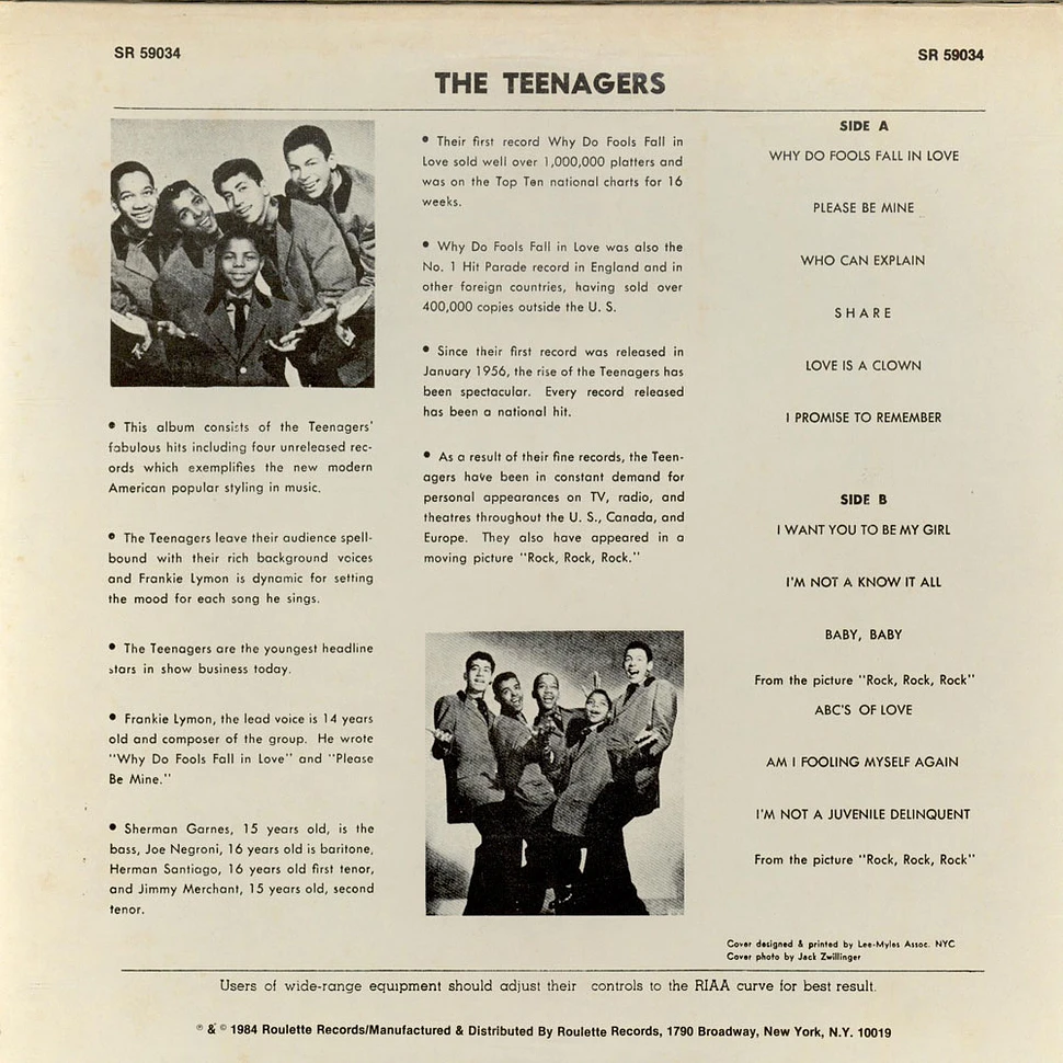 Frankie Lymon & The Teenagers - The Teenagers Featuring Frankie Lymon