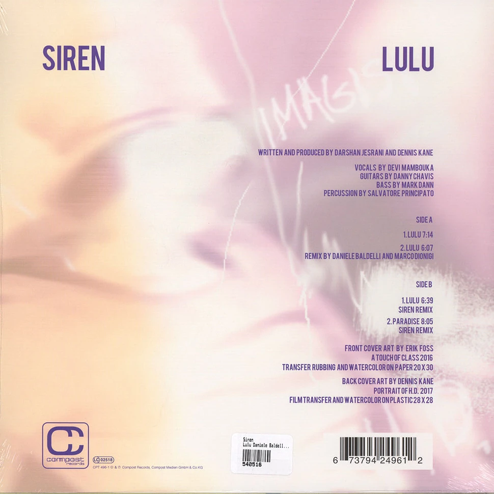 Siren - Lulu Daniele Baldelli & Marco Dionigi Remixes