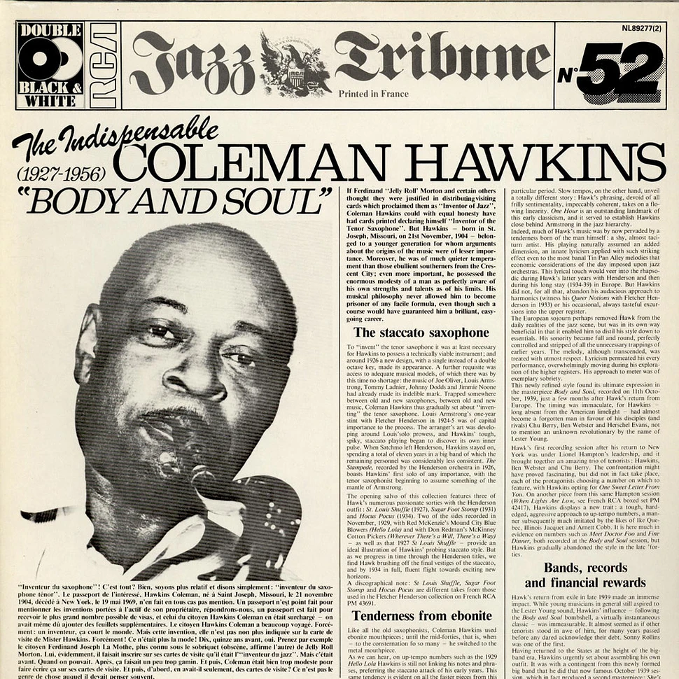 Coleman Hawkins - The Indispensable Coleman Hawkins "Body And Soul" (1927-1956)
