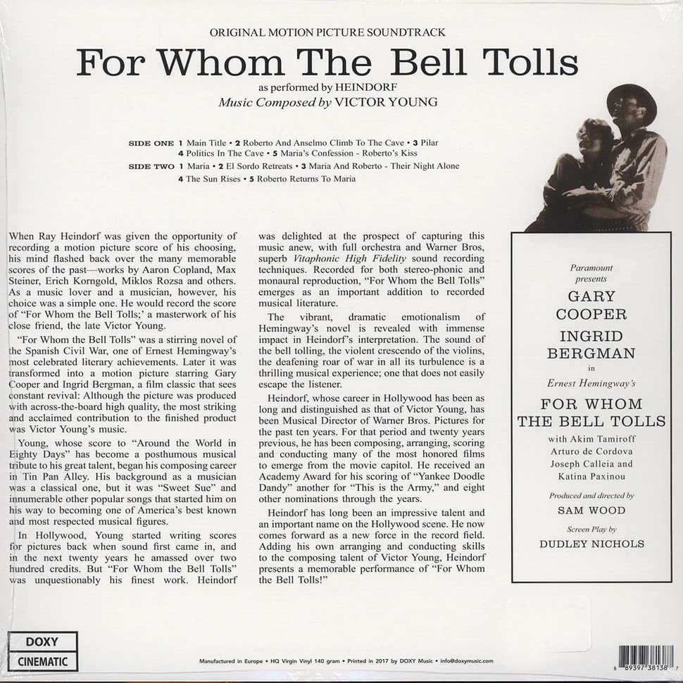 Ray Heindorf / Victor Young - Ost For Whom The Bell Tolls