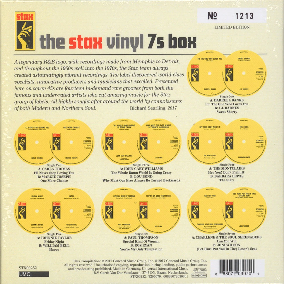 V.A. - Stax Vinyl 7" Box