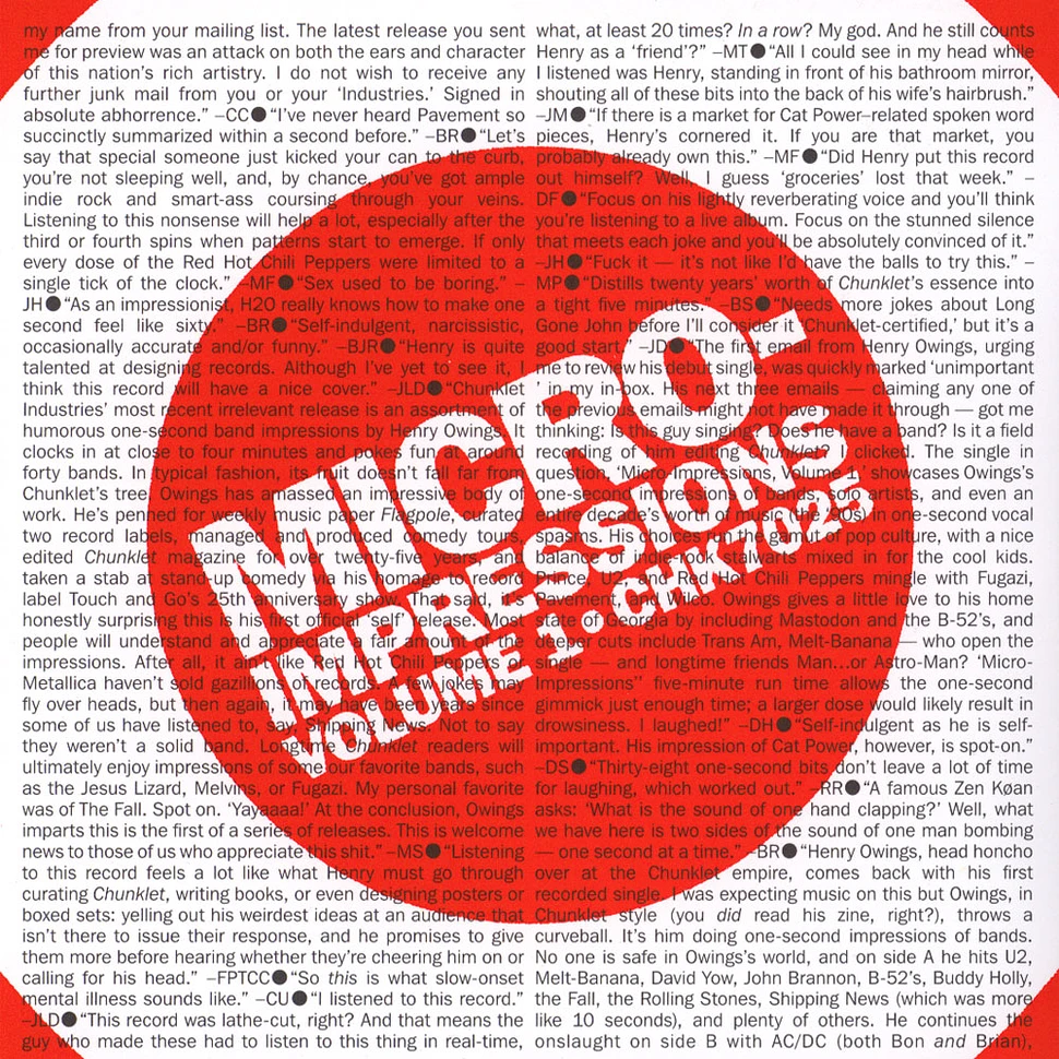 Hendry Owings - Micro-Impressions Volume 1