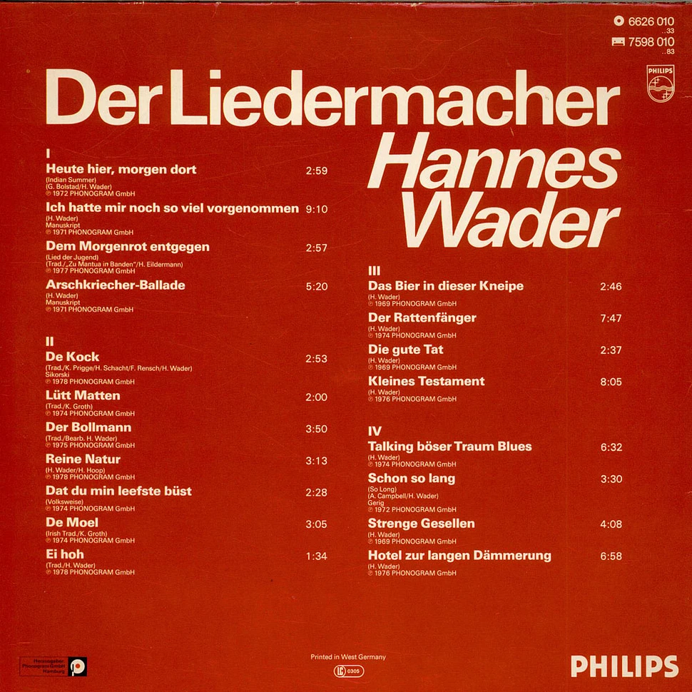 Hannes Wader - Der Liedermacher