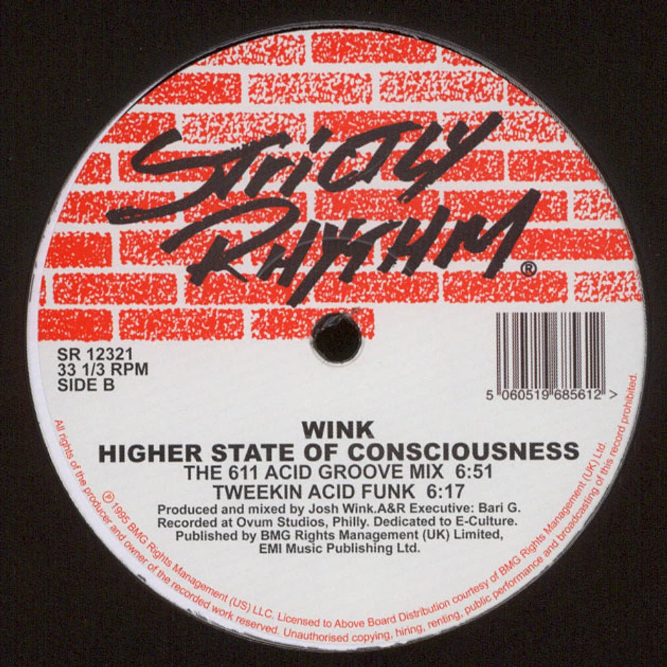 Wink - Higher State Of Consciousness - Vinyl 12