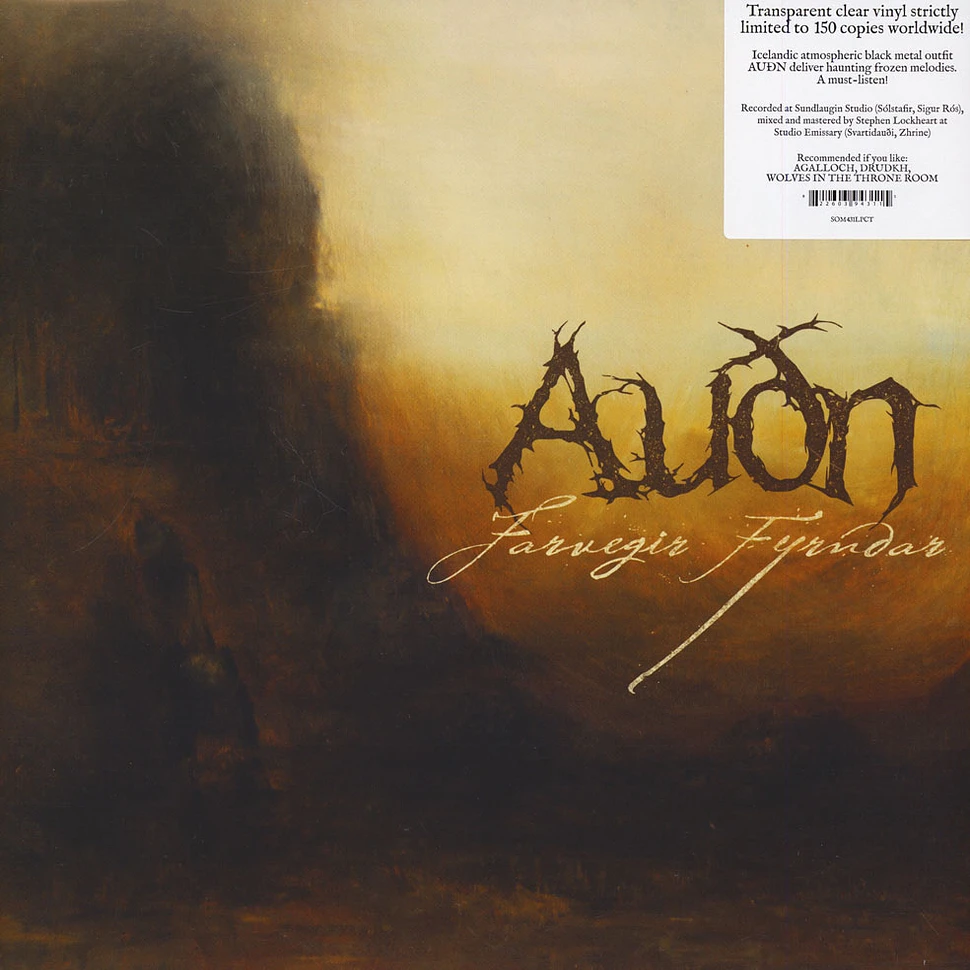 Audn - Farvegir Fyrndar Clear Vinyl Edition