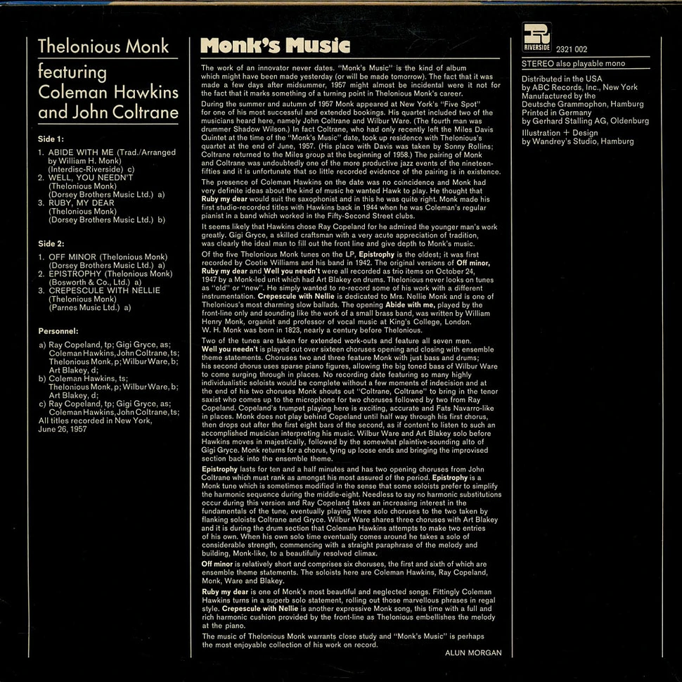 Thelonious Monk - Monk's Music