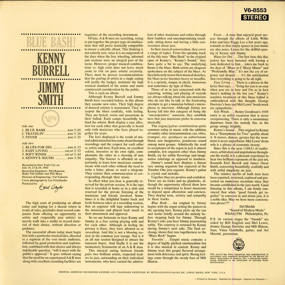 Kenny Burrell / Jimmy Smith - Blue Bash!