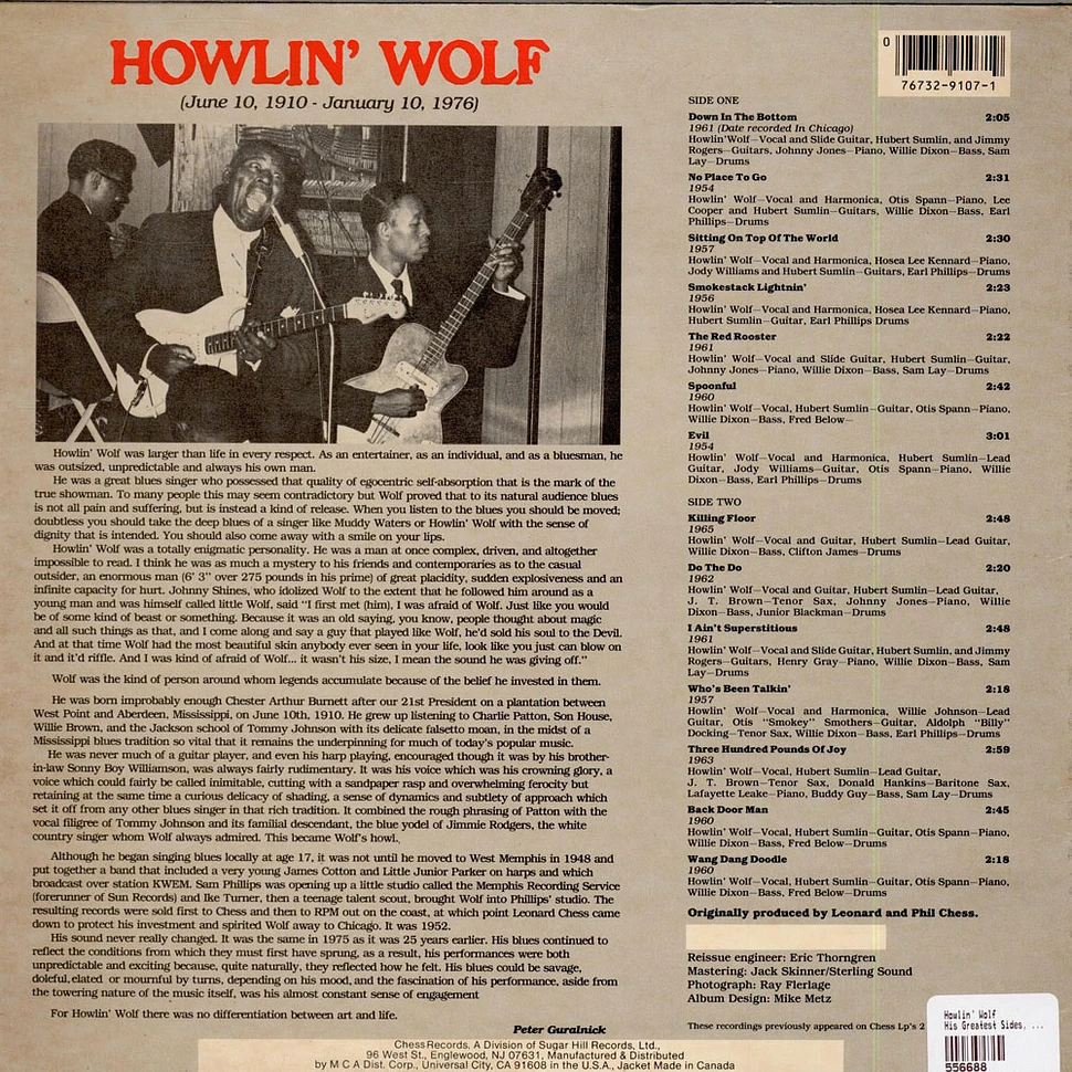 Howlin' Wolf - His Greatest Sides, Volume One