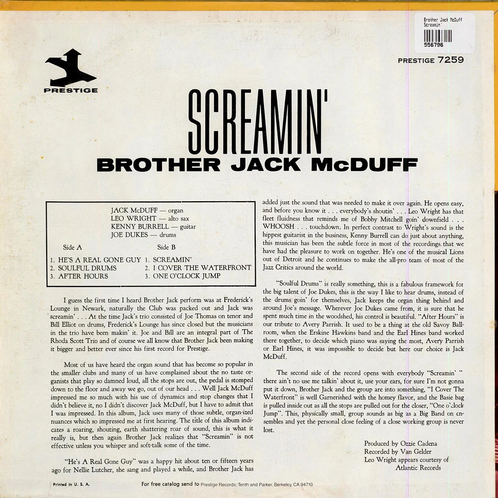 Brother Jack McDuff - Screamin'