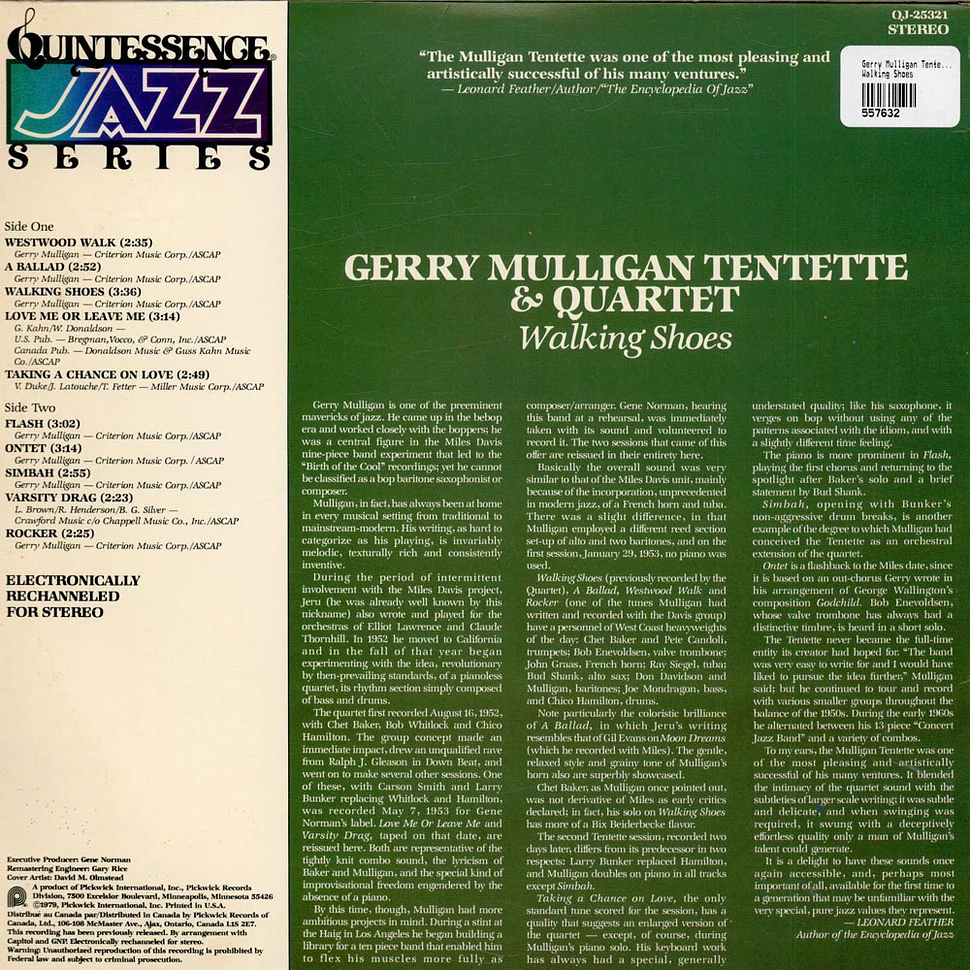 Gerry Mulligan Tentette & Gerry Mulligan Quartet - Walking Shoes